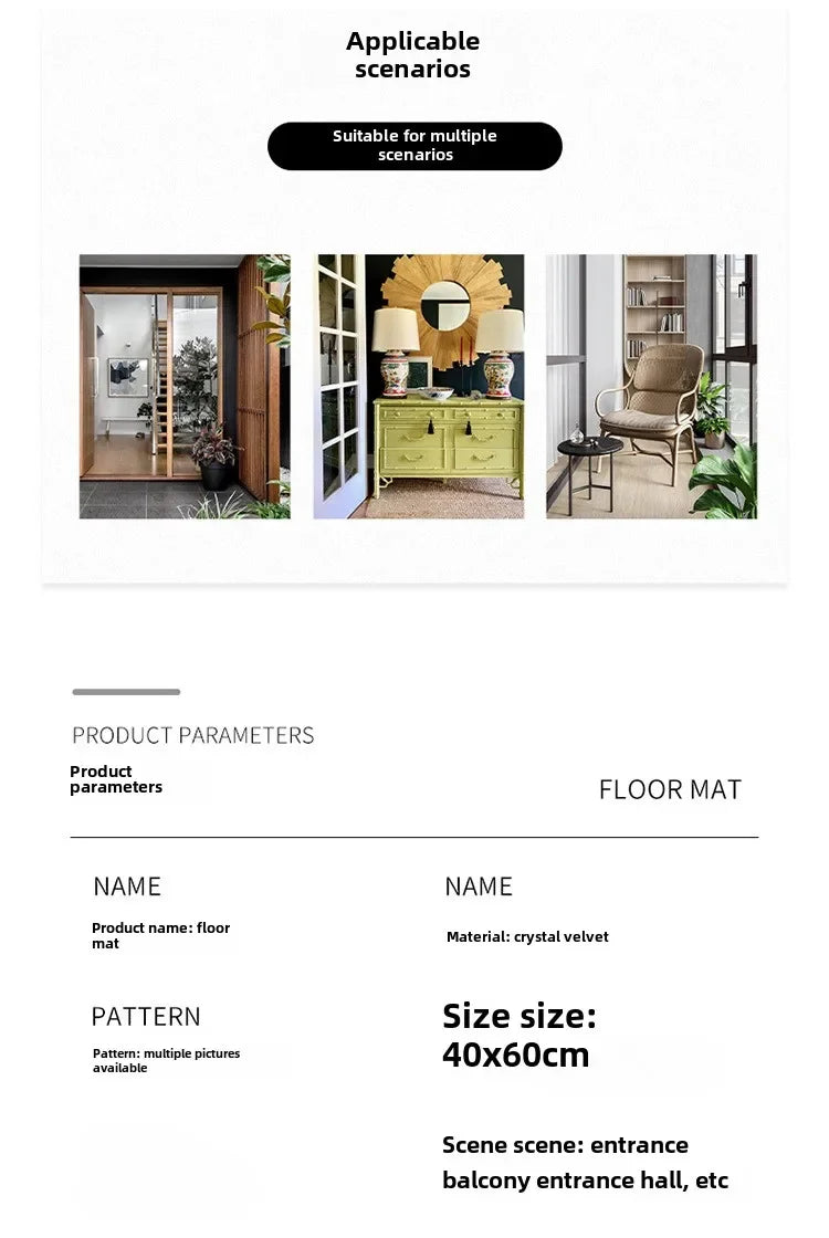 2025 All Weather Welcome Mat Low Profile Entryway Mat for Home Front Entrance Back Non-Slip Backing Doormat for Door Decor