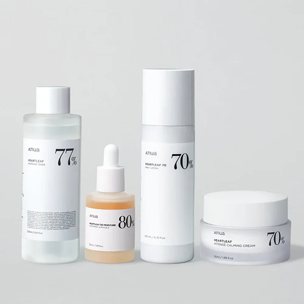 Anua skin care set cosmetics, improve skin problems, moisturize and hydrate, deep clean impurities, Korean skin care products
