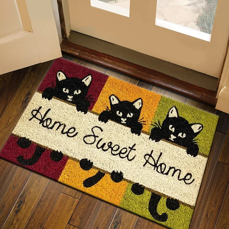 2025 All Weather Welcome Mat Low Profile Entryway Mat for Home Front Entrance Back Non-Slip Backing Doormat for Door Decor