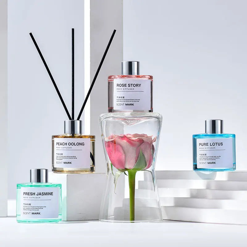 50ml reed diffuser set Lavender Jasmine bottle with Fragrance expanding stick Hotel Home Aromatherapy Air Fresh Fragranc scents