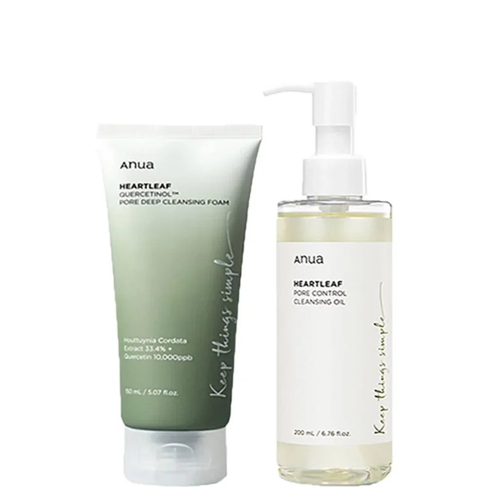 Anua skin care set cosmetics, improve skin problems, moisturize and hydrate, deep clean impurities, Korean skin care products