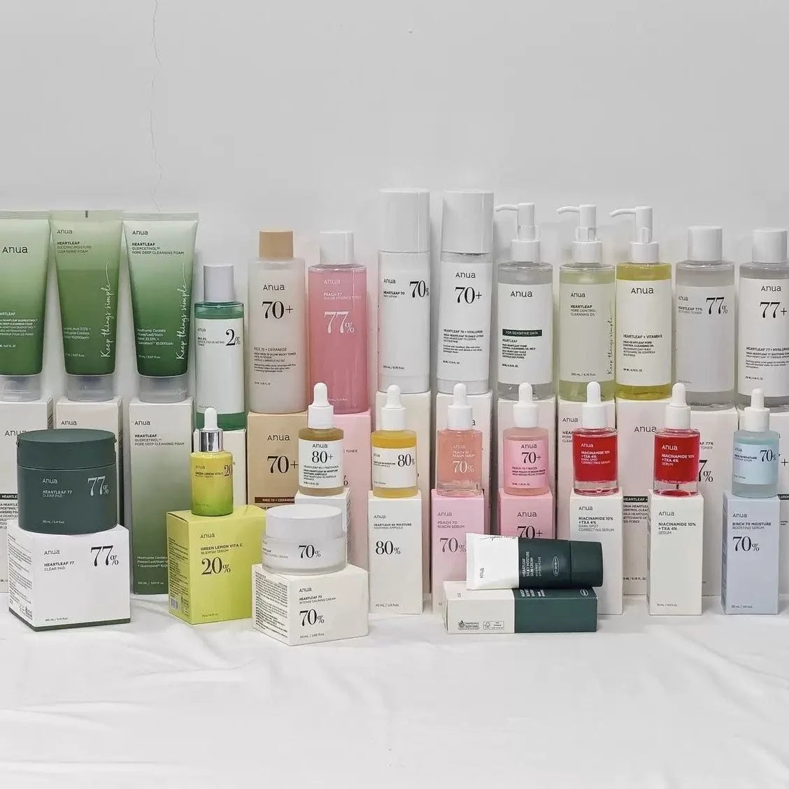 Anua skin care set cosmetics, improve skin problems, moisturize and hydrate, deep clean impurities, Korean skin care products