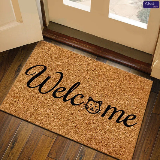 2025 All Weather Welcome Mat Low Profile Entryway Mat for Home Front Entrance Back Non-Slip Backing Doormat for Door Decor