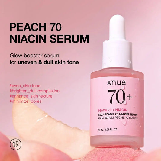 Anua Peach 70% Niacinamide Essence Moisturizing Facial Essence Brightening Skin Tone 30ml