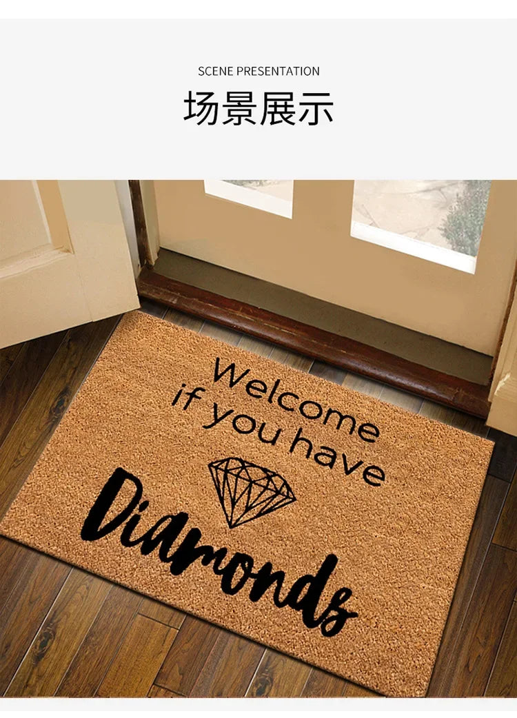 2025 All Weather Welcome Mat Low Profile Entryway Mat for Home Front Entrance Back Non-Slip Backing Doormat for Door Decor