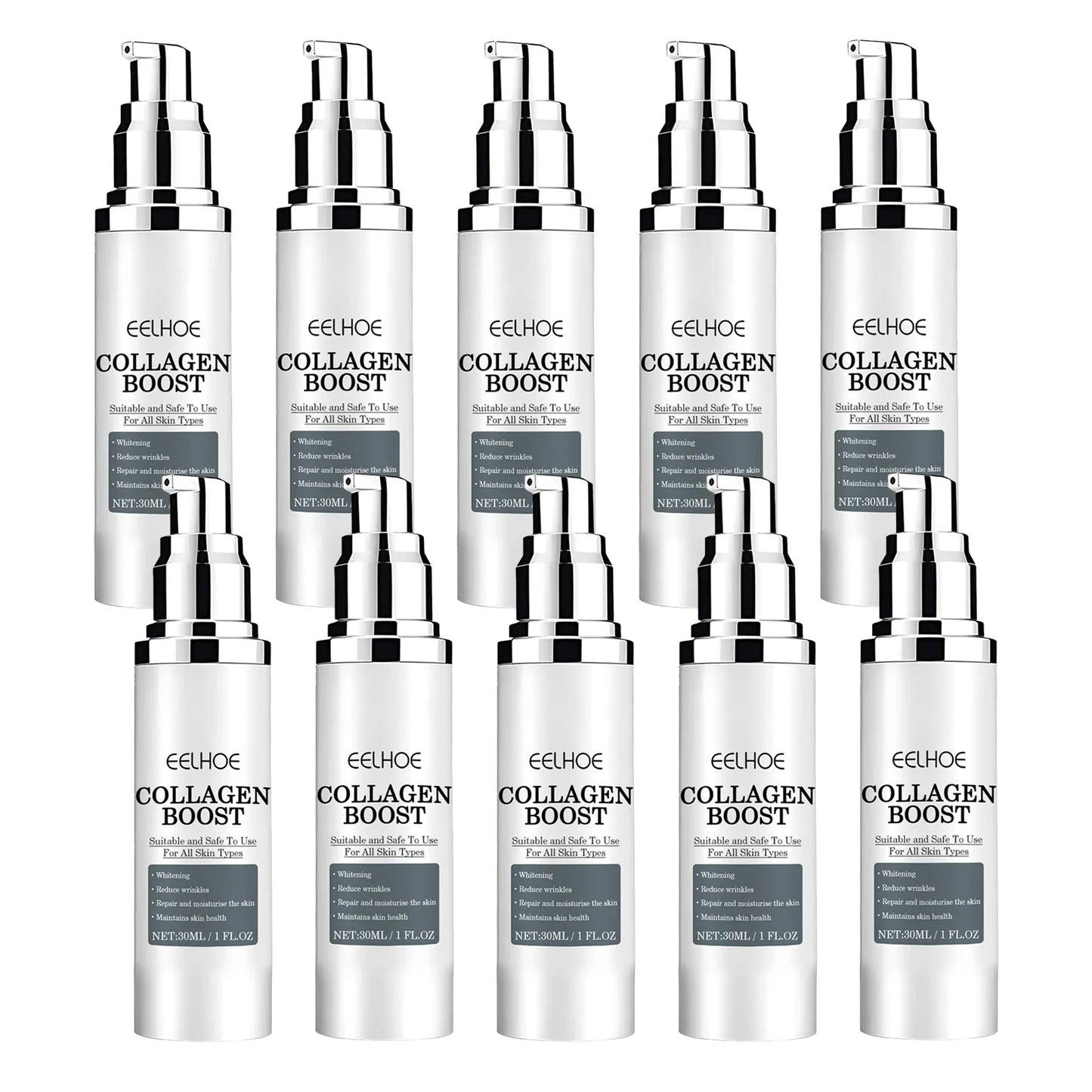 EELHOE Boost Collagen Facial Essence 30ml Deep Moisturizing Shrink Pores VitaminC Anti-aging Fade Wrinkle Lines Korean Skin Care