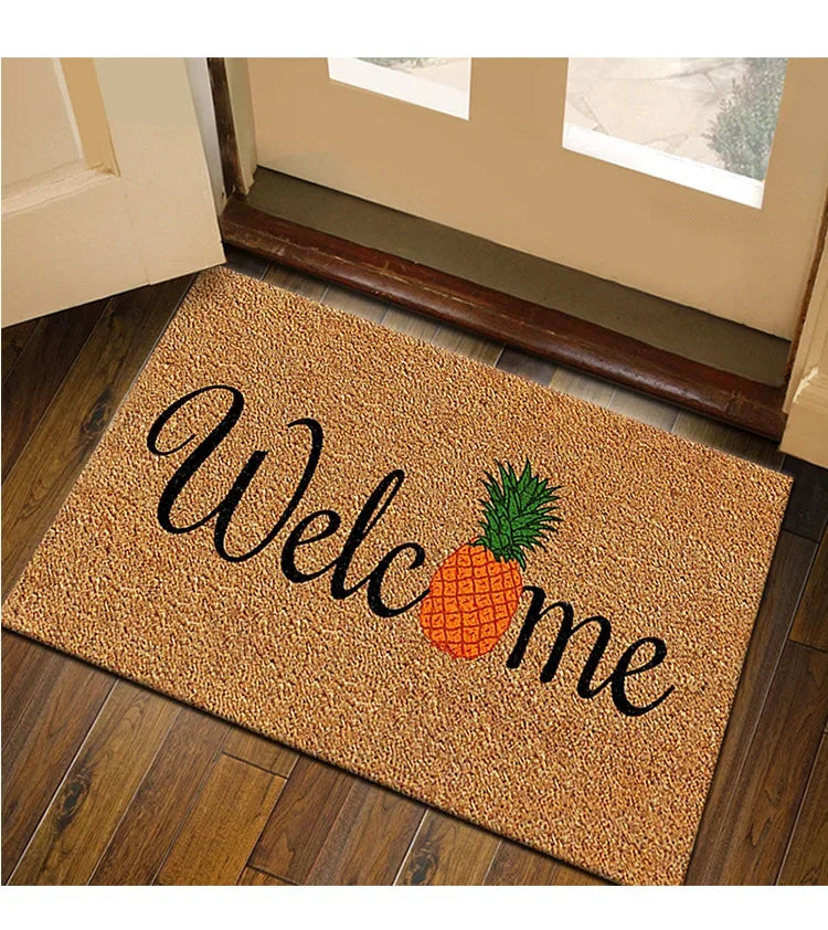2025 All Weather Welcome Mat Low Profile Entryway Mat for Home Front Entrance Back Non-Slip Backing Doormat for Door Decor