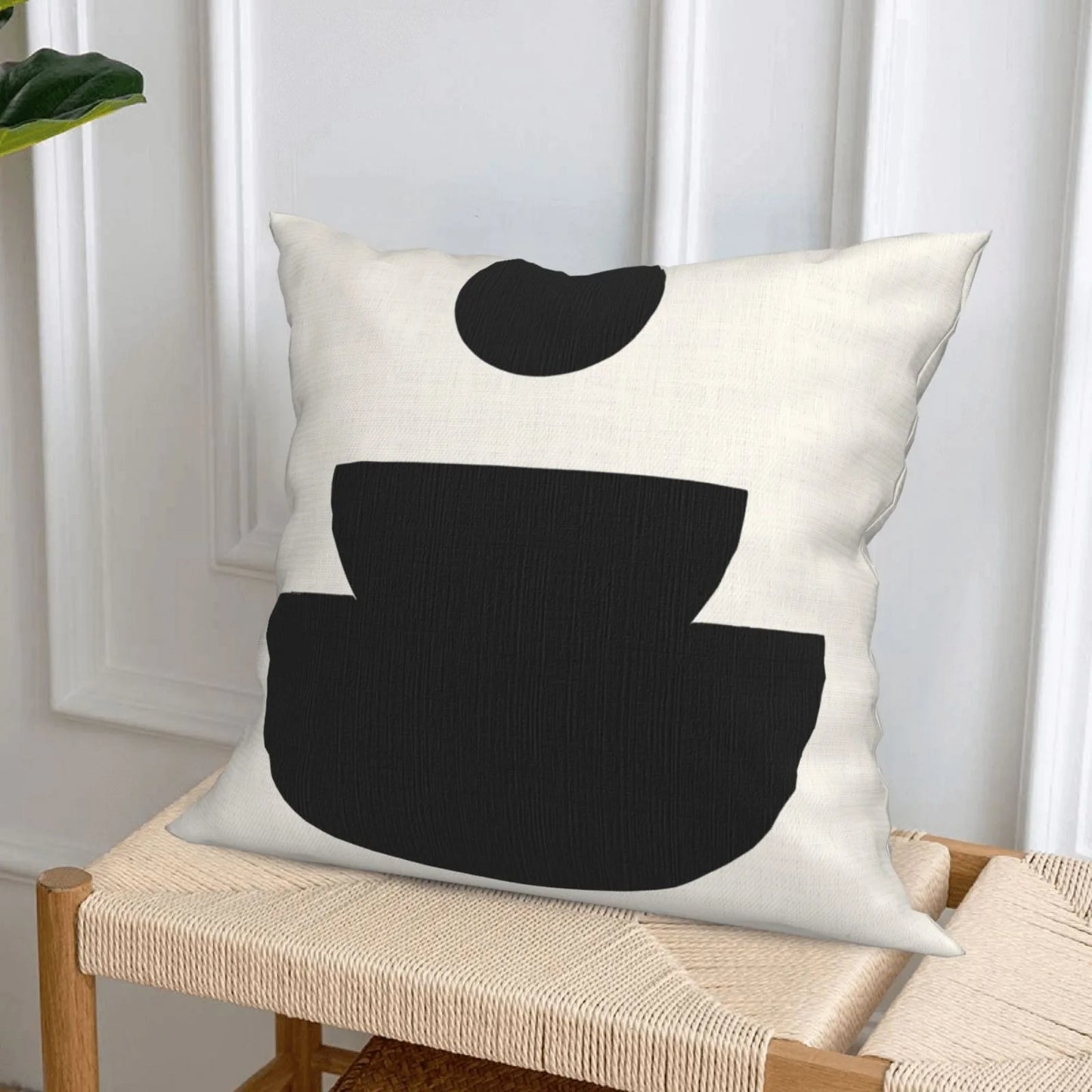 Black and White Geometric Simple PillowcasesBedroom Living Room Sofa Home Decor Polyester Cushion Cover with Zipper