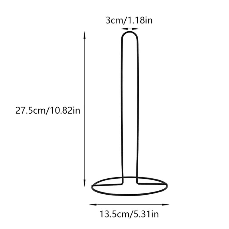 Iron Kitchen And Bathroom Roll Tissue Holder, Dining Table Upright Napkin Holder, Kitchen Storage Rack
