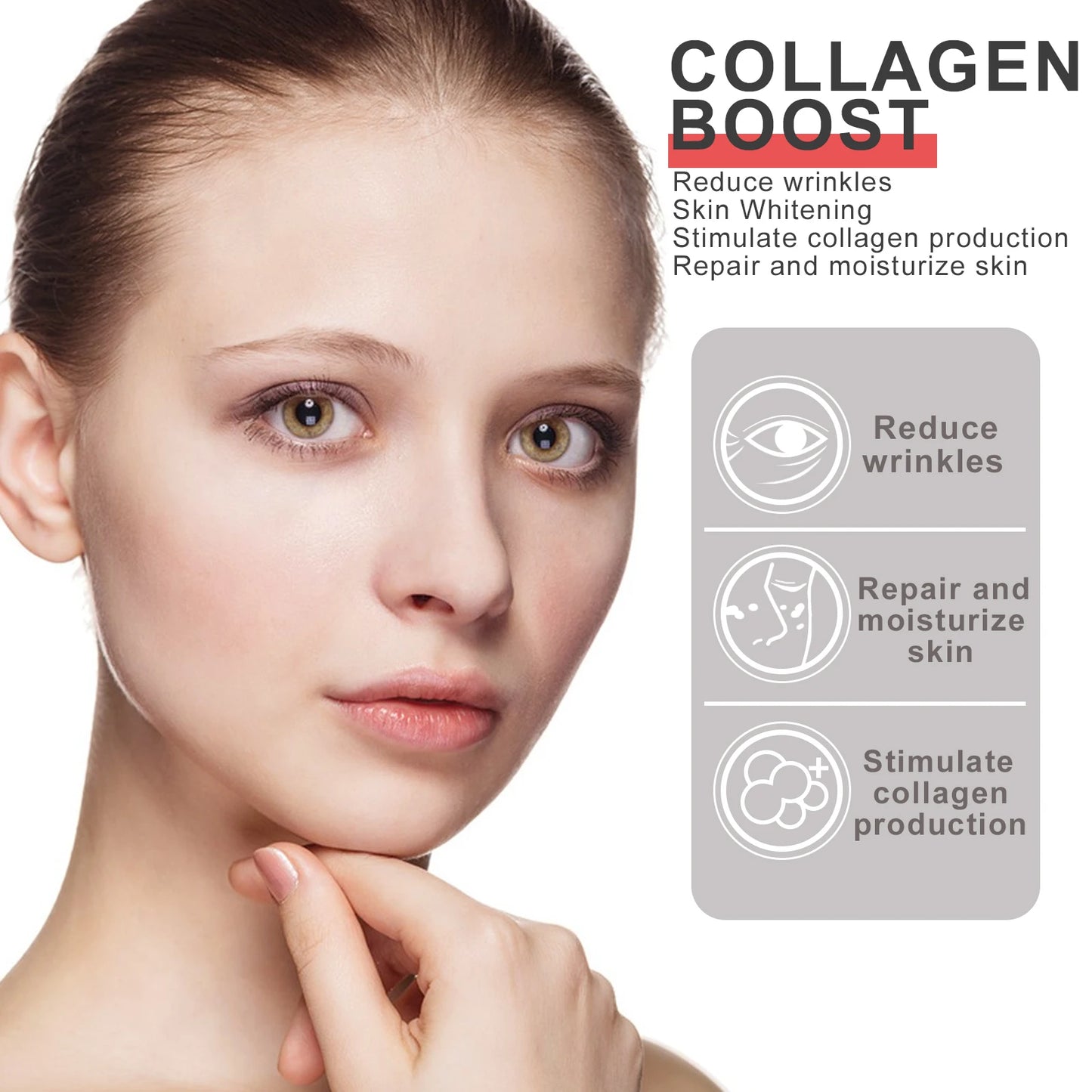 EELHOE Boost Collagen Facial Essence 30ml Deep Moisturizing Shrink Pores VitaminC Anti-aging Fade Wrinkle Lines Korean Skin Care