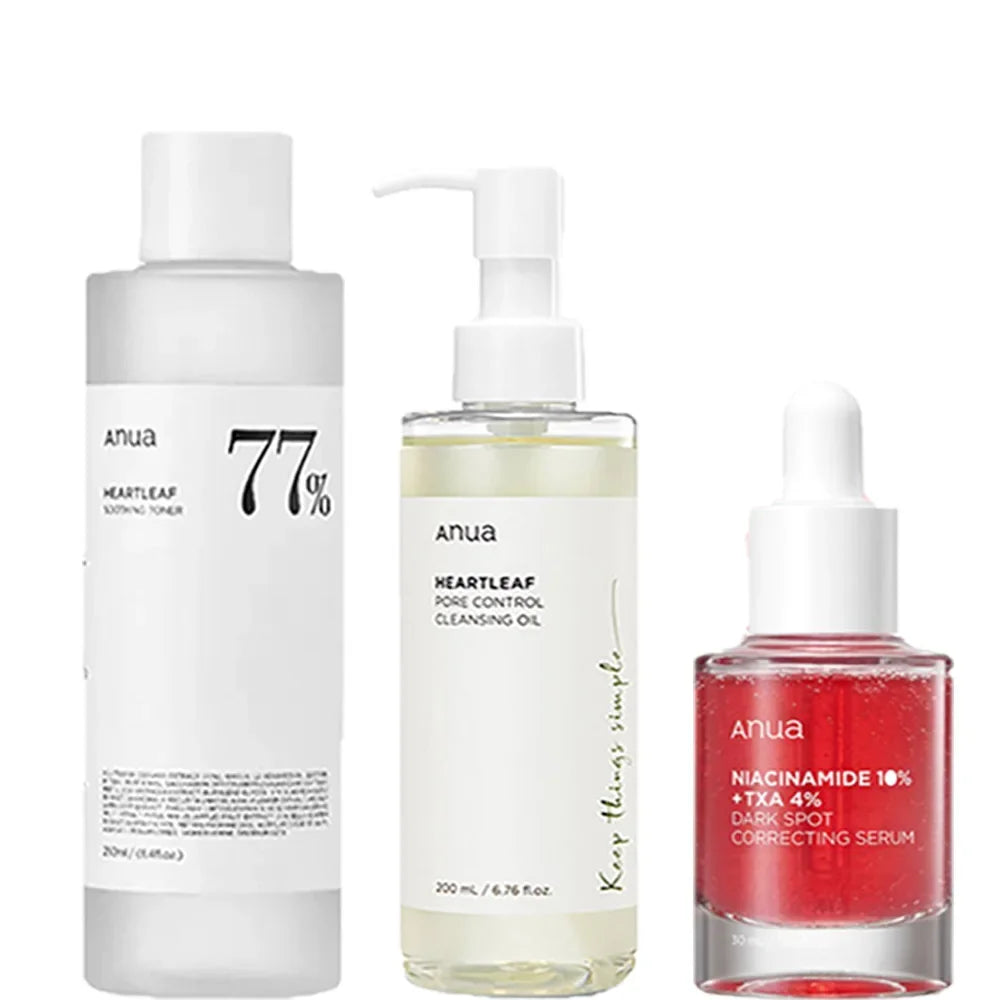 Anua skin care set cosmetics, improve skin problems, moisturize and hydrate, deep clean impurities, Korean skin care products