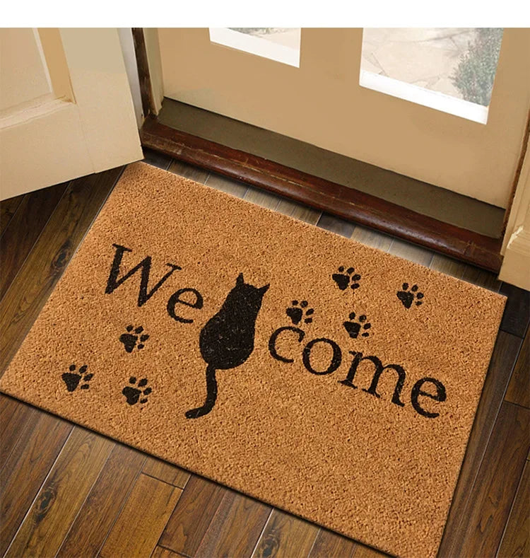 2025 All Weather Welcome Mat Low Profile Entryway Mat for Home Front Entrance Back Non-Slip Backing Doormat for Door Decor