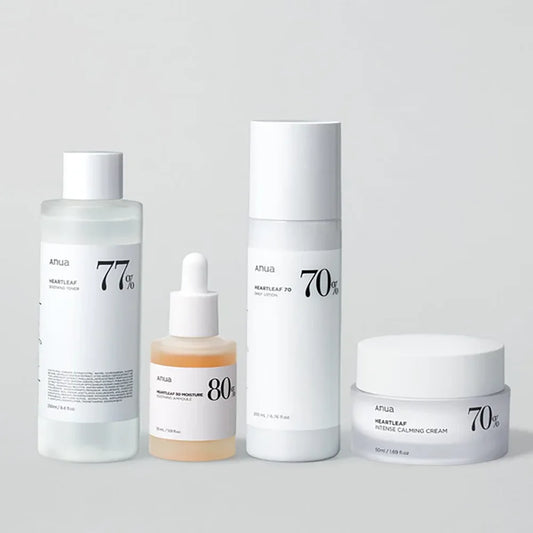 Anua skin care set cosmetics, improve skin problems, moisturize and hydrate, deep clean impurities, Korean skin care products