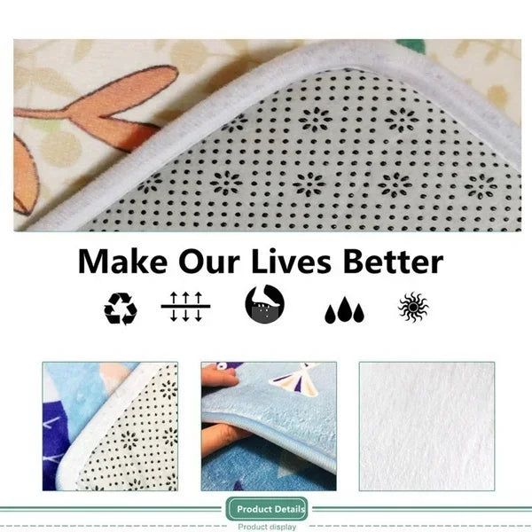 Green RugLiving Room Washable Abstract Area Rugs Bedroom Non-Slip Soft Carpet Indoor Floor Non-Shedding Rugs for Dining