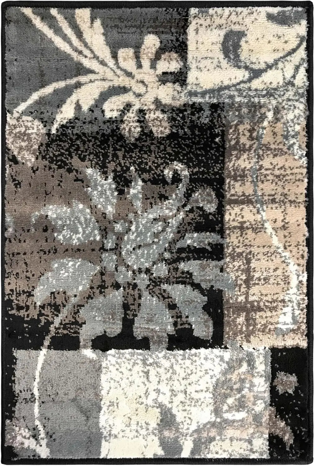 Superior Indoor Area Rug, Jute Backed, Perfect for Entryway, Office, Living/Dining Room, Bedroom, Kitchen, Floor, Modern Floral