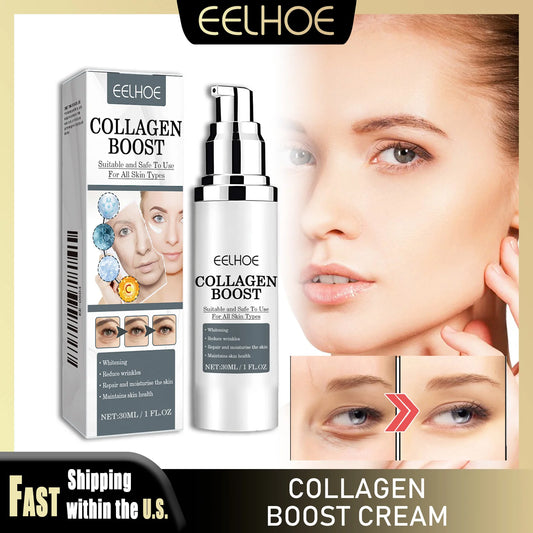 EELHOE Boost Collagen Facial Essence 30ml Deep Moisturizing Shrink Pores VitaminC Anti-aging Fade Wrinkle Lines Korean Skin Care
