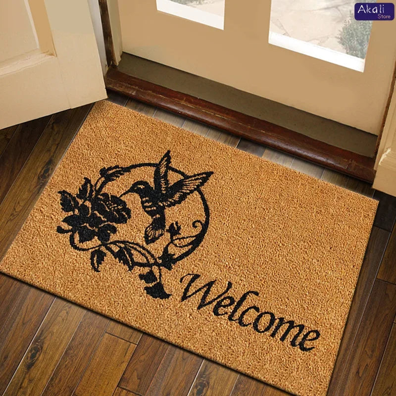 2025 All Weather Welcome Mat Low Profile Entryway Mat for Home Front Entrance Back Non-Slip Backing Doormat for Door Decor