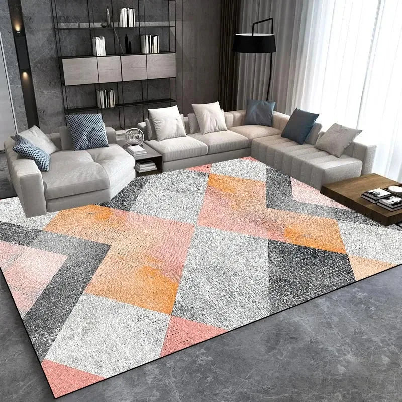Modern Light Luxury Large Carpet for Living Room Home Decoration Sofa Area Rugs  Non-slip Bedroom Rug Washable Door Mat