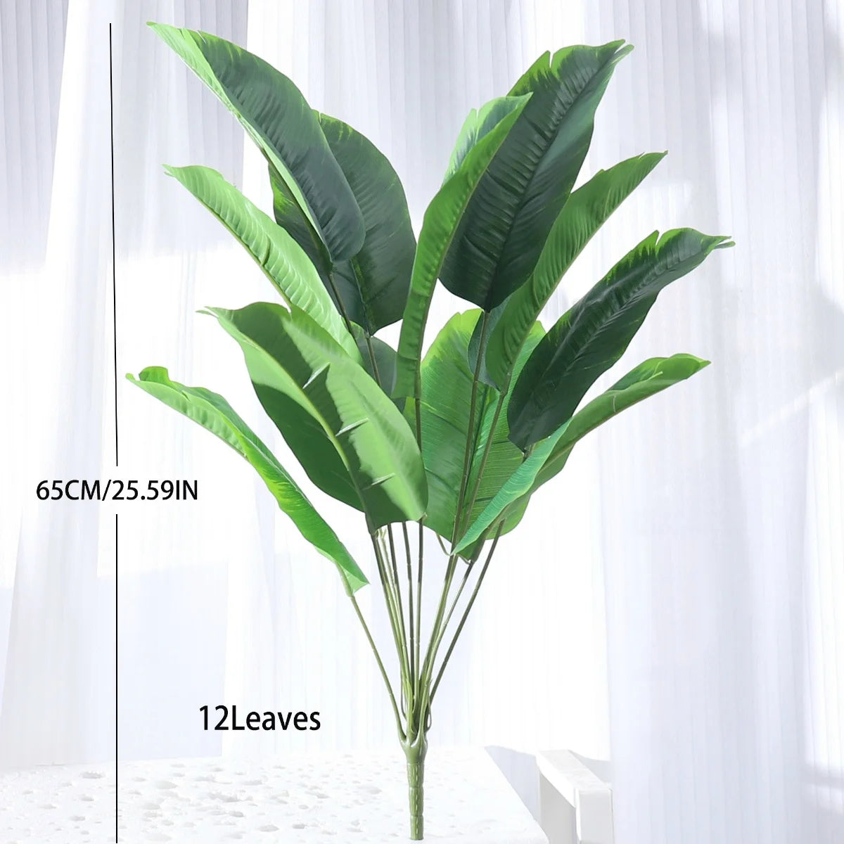 65-90cm Large Tropical Palm Tree Artificial Plants Fake Banana Plants Real Touch Plastic Monstera For Home Garden Party Decor