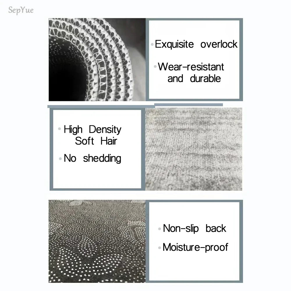 Nordic Style  Area Rug Abstract Geometric Carpet Non-Slip Washable Carpet for Living Room Bedroom and Home Decor Floor Mat