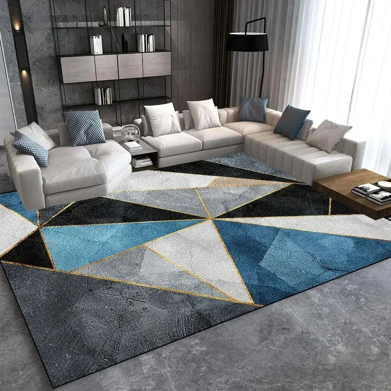 Modern Light Luxury Large Carpet for Living Room Home Decoration Sofa Area Rugs  Non-slip Bedroom Rug Washable Door Mat