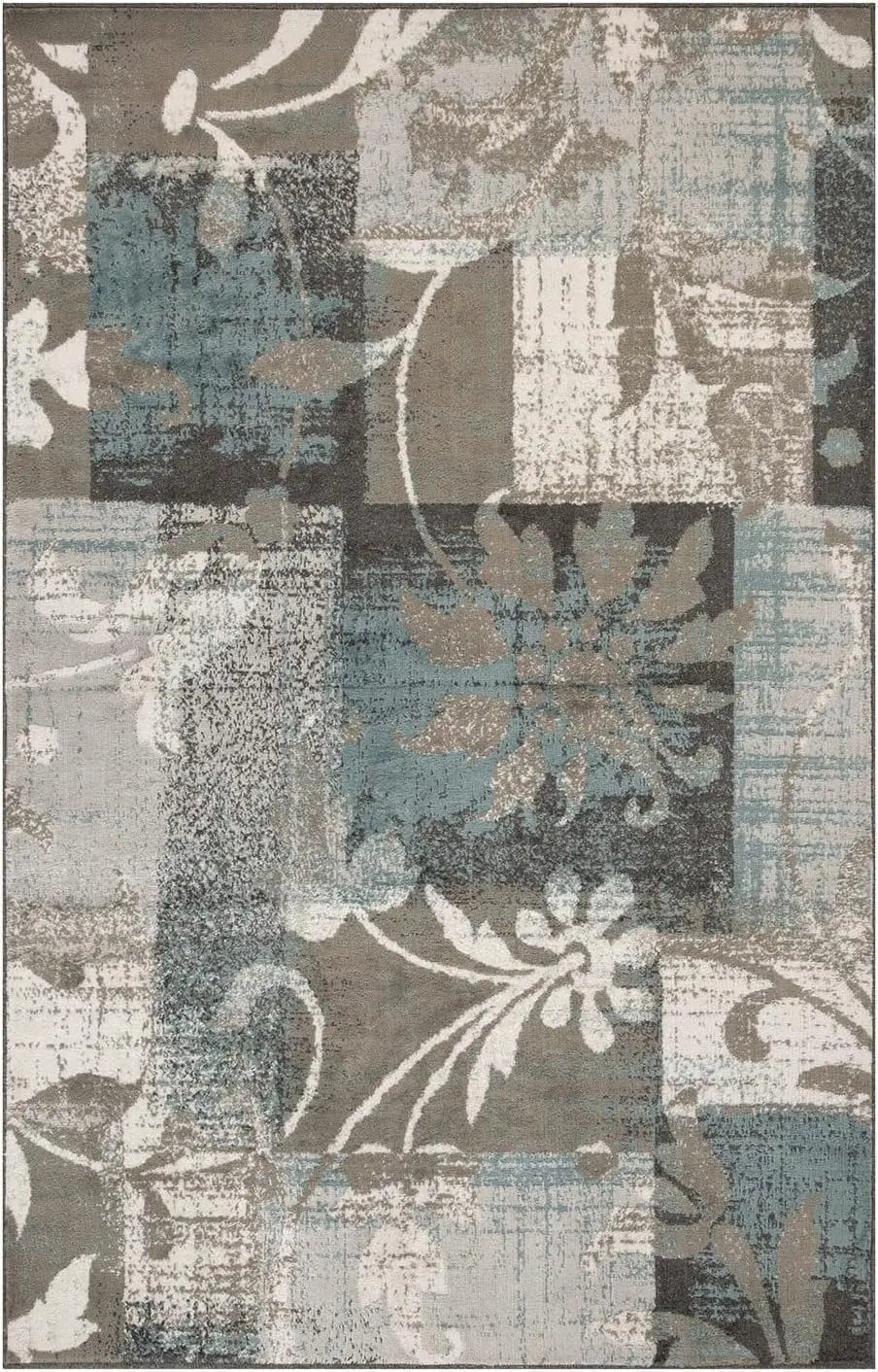 Superior Indoor Area Rug, Jute Backed, Perfect for Entryway, Office, Living/Dining Room, Bedroom, Kitchen, Floor, Modern Floral