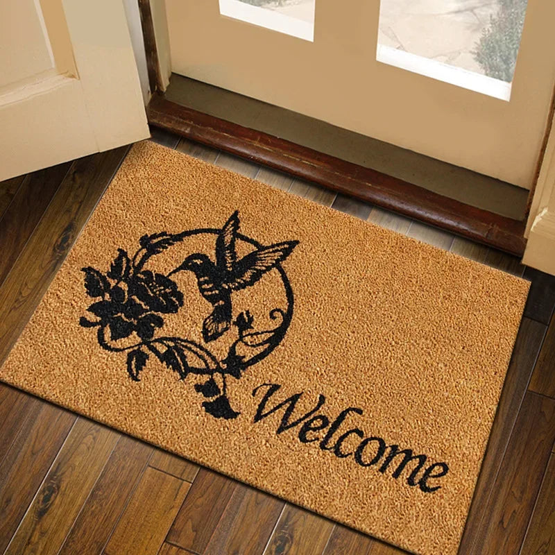 2025 All Weather Welcome Mat Low Profile Entryway Mat for Home Front Entrance Back Non-Slip Backing Doormat for Door Decor